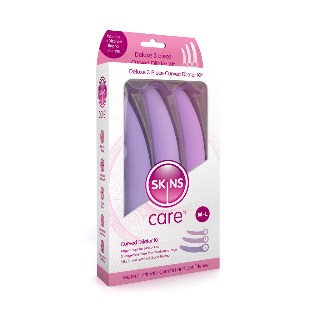 Deluxe 3-Piece Silky Silicone Dilator Set - including sizes M-L