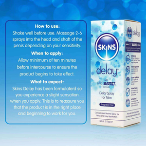 Skins Delay® - Natural Male Ejaculation Delay Spray 30ml (Fragrance Free)
