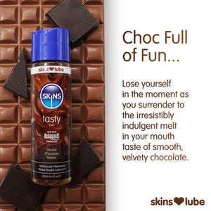 Skins Double Chocolate Water Based Lubricant 4.4 fl oz (130ml) - Skins Sexual Health